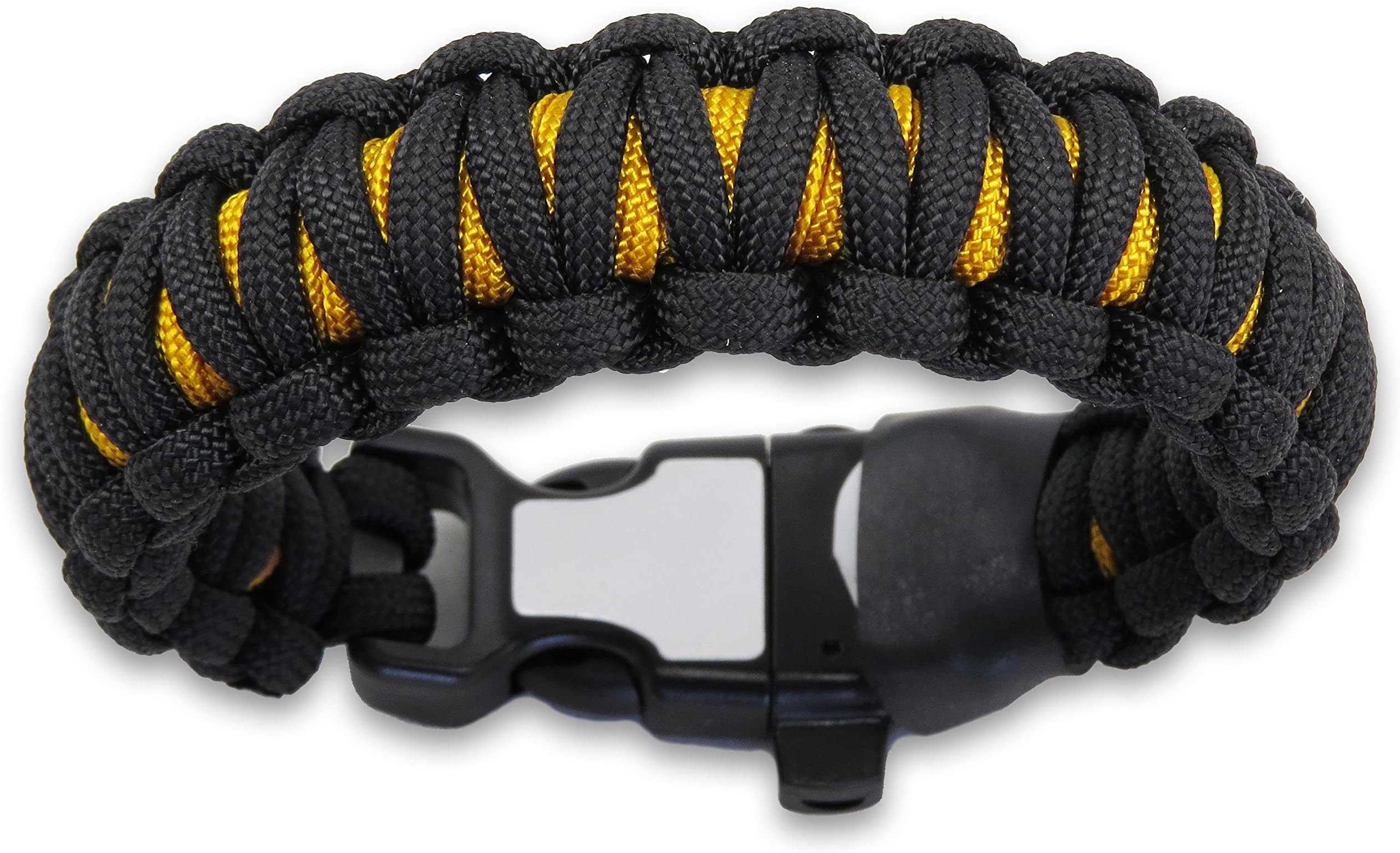 Minimalist Paracord Survival Bracelet (Black, Small)