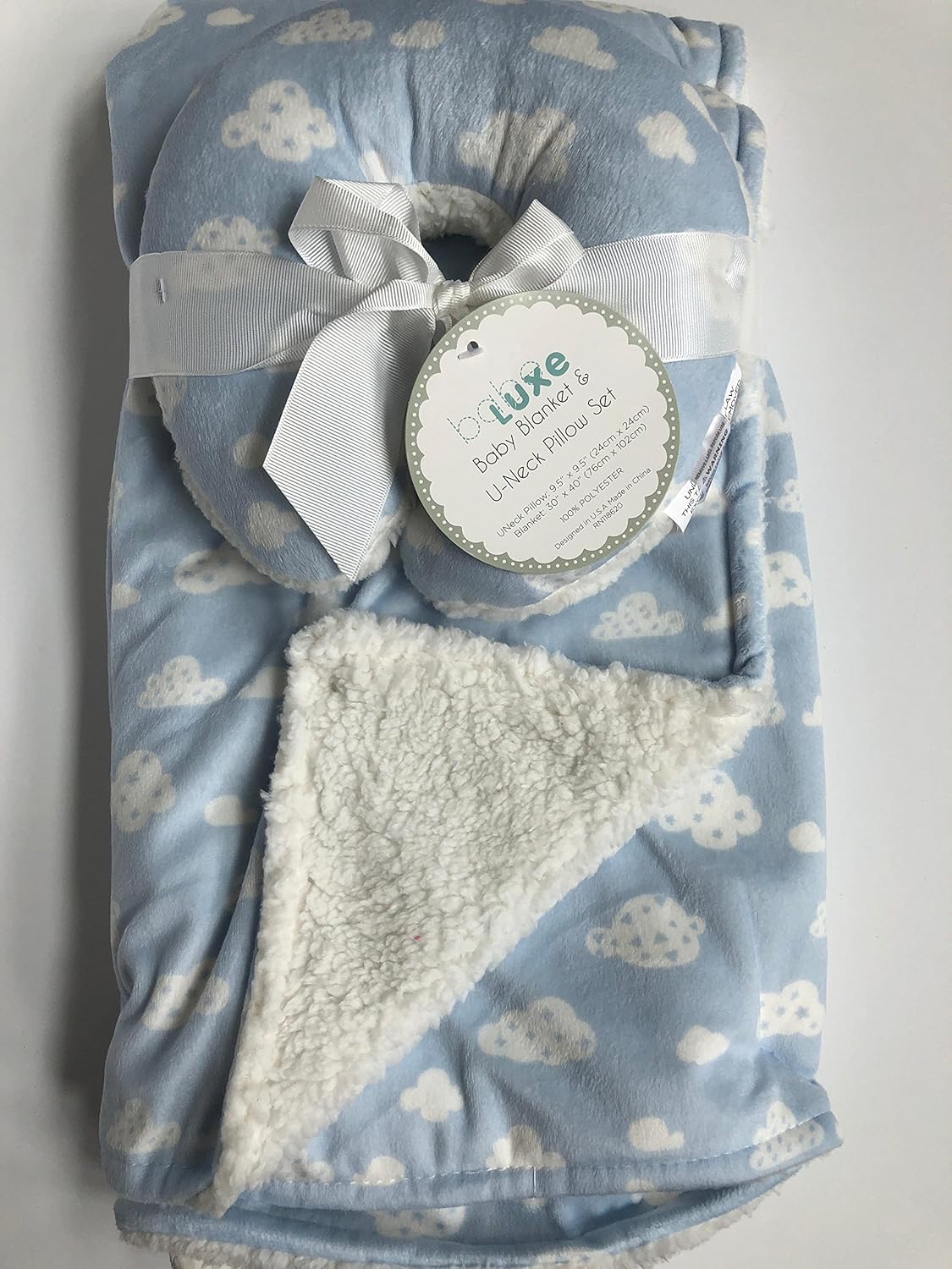 cloud 9 baby blanket with travel pillow