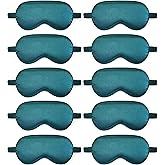 10 Pack Sleep Mask,Silk Eye Mask,for Night Sleeping,Office, Travel,Party Games,Suitablefor Men/Women (Blackish Green)