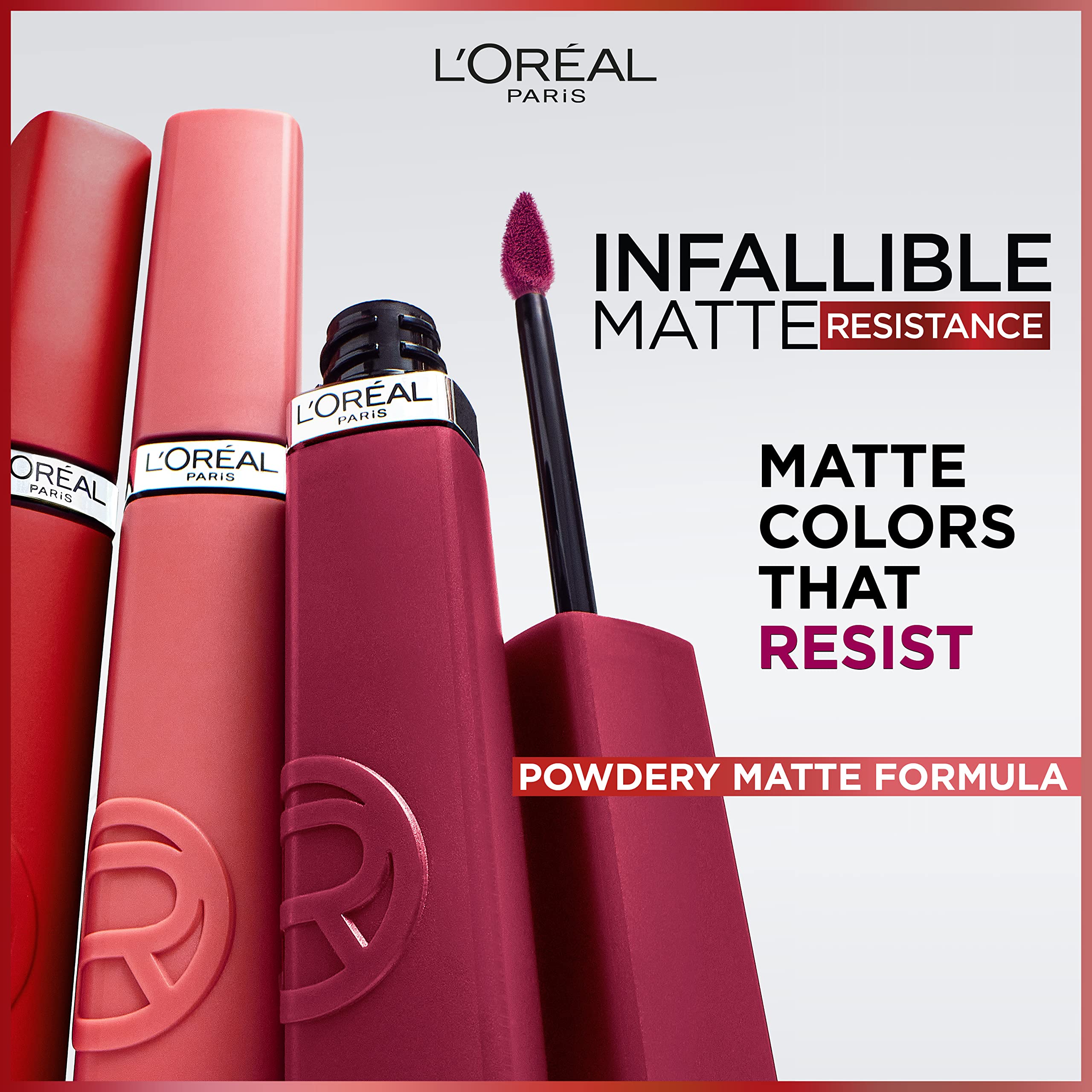 L'Oreal Paris Infallible Matte Resistance Liquid Lipstick, up to 16 Hour Wear, Worth It Medium 635, 0.16 Fl Oz