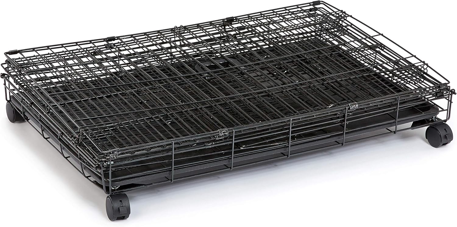 Basics Large 3-Tier Cat Cage Playpen Box Crate Kennel - 36 x 22 x 51 Inches, Black: Pet Supplies