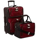 Traveler's Choice Travel Select Amsterdam Two-Piece Carry-On Luggage Set, Burgundy, One Size