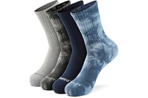 MONFOOT Women's and Men's 3 Pack Athletic Skate Cushion Crew Socks