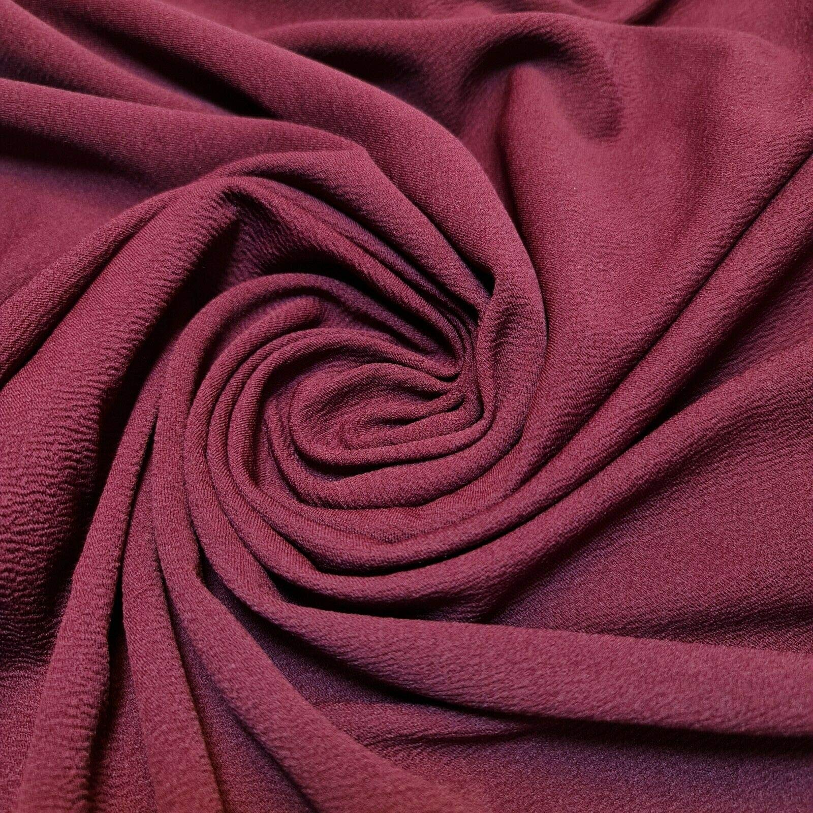 Plain Scuba/Crepe Jersey Stretch Spandex Dress Fabric Material 58" Wide (Wine) — image 1