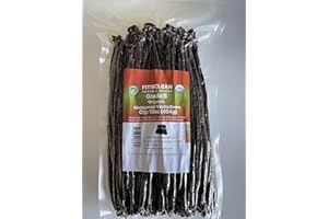 FITNCLEAN HERBS AND SPICES 1 Lb Organic Madagascar Vanilla Beans Grade B. Certified USDA Organic 6"-7" by FITNCLEAN VANILLA. 16 oz Whole NON-GMO Bourbon Pods