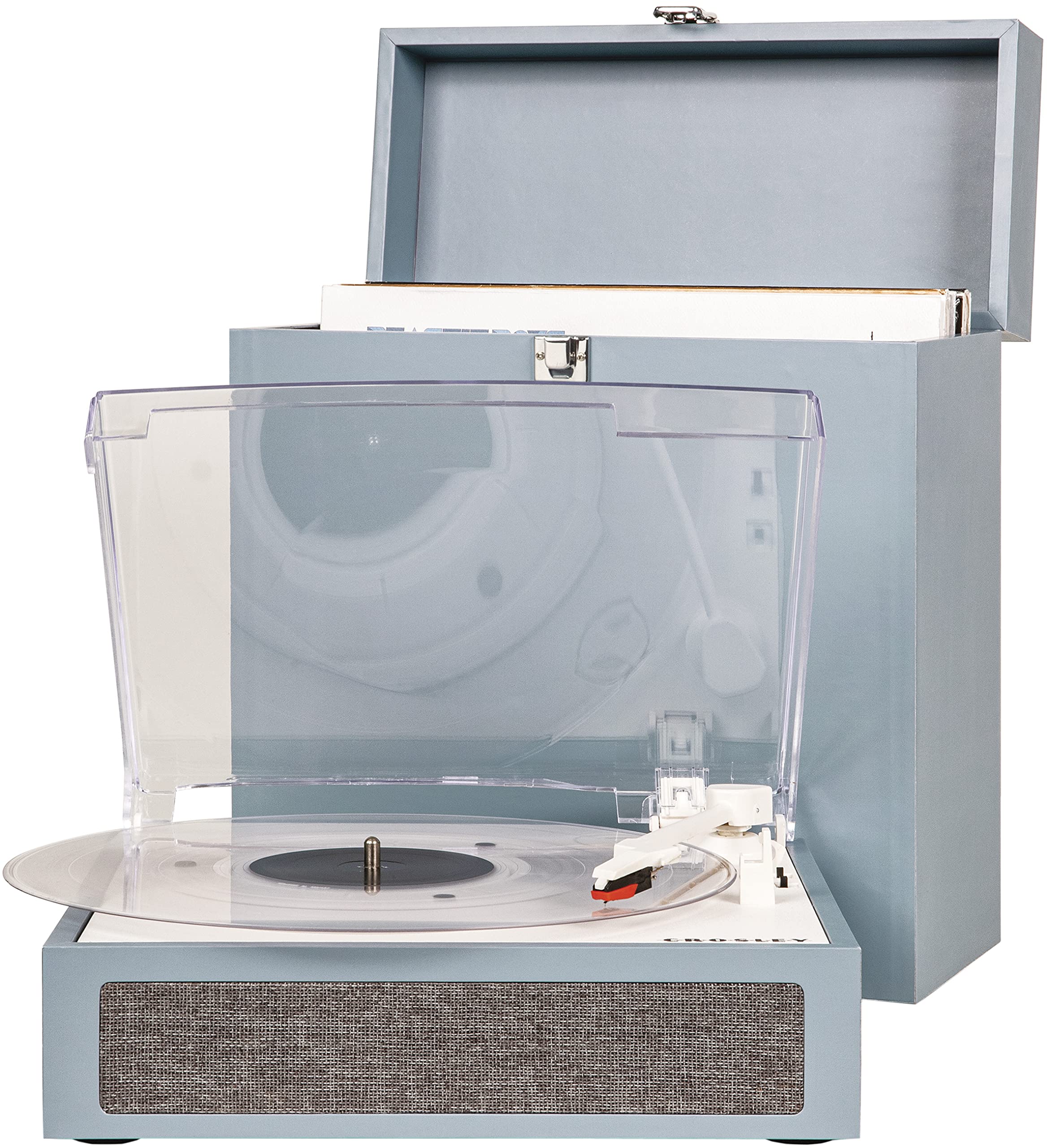 Crosley CR6041A-TN フュージョン 3速 Bluetooth ターンテーブルとレコードキャリーケースコンボ トルマリン