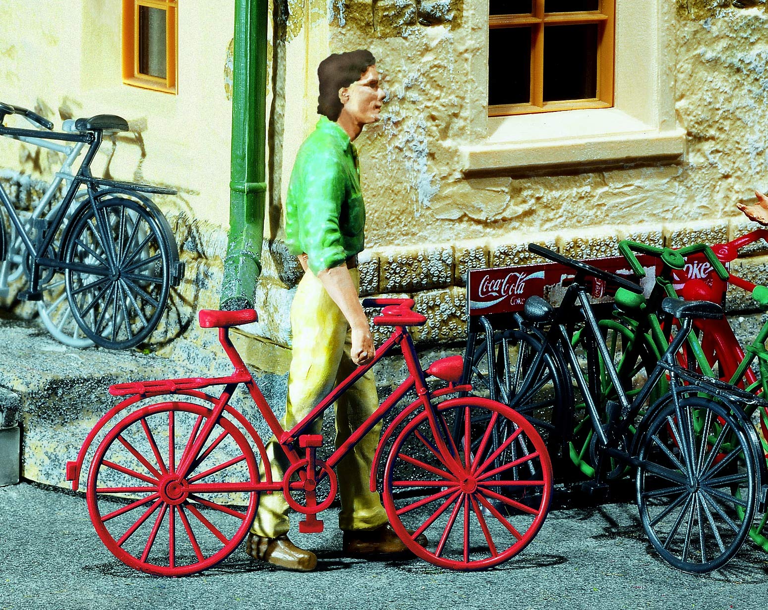 POLA 333204-2 Bicycles, Accessories for Model Railway, Model Making, Multiple