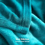 EHEYCIGA Double Size Fleece Blanket 150x200cm Teal Soft Throw for Sofa Bed view 2