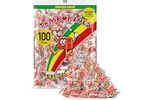 Tamborines Enchilados – Mexican Hot Candy with Chili and Tamarind, 100 Individually Wrapped Pieces, 15.85 oz Bulk Pack