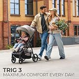 Kinderkraft Trig 3 Lightweight Stroller Beige, One-Hand Fold, 5-Point Harness view 8