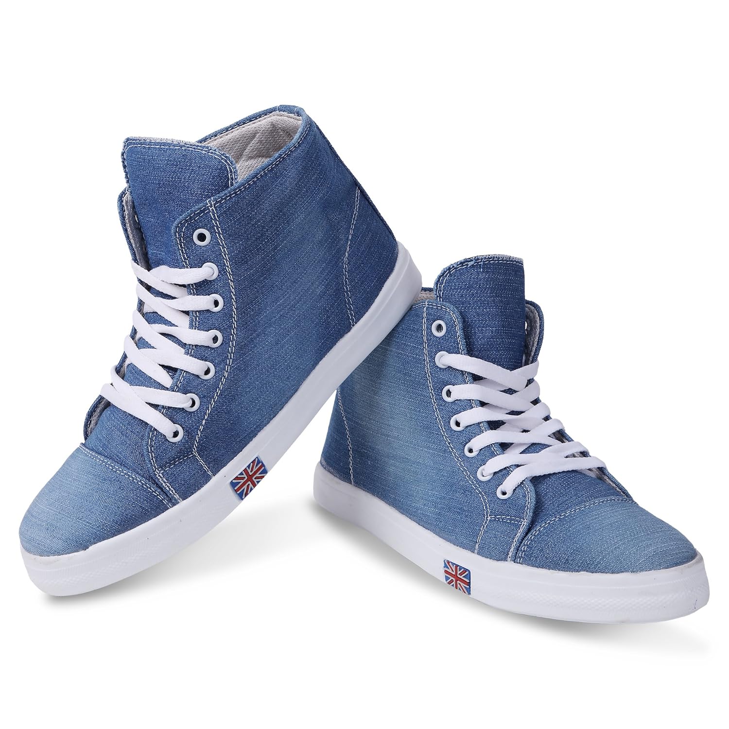 zovim women denim long sky casual sneakers shoes