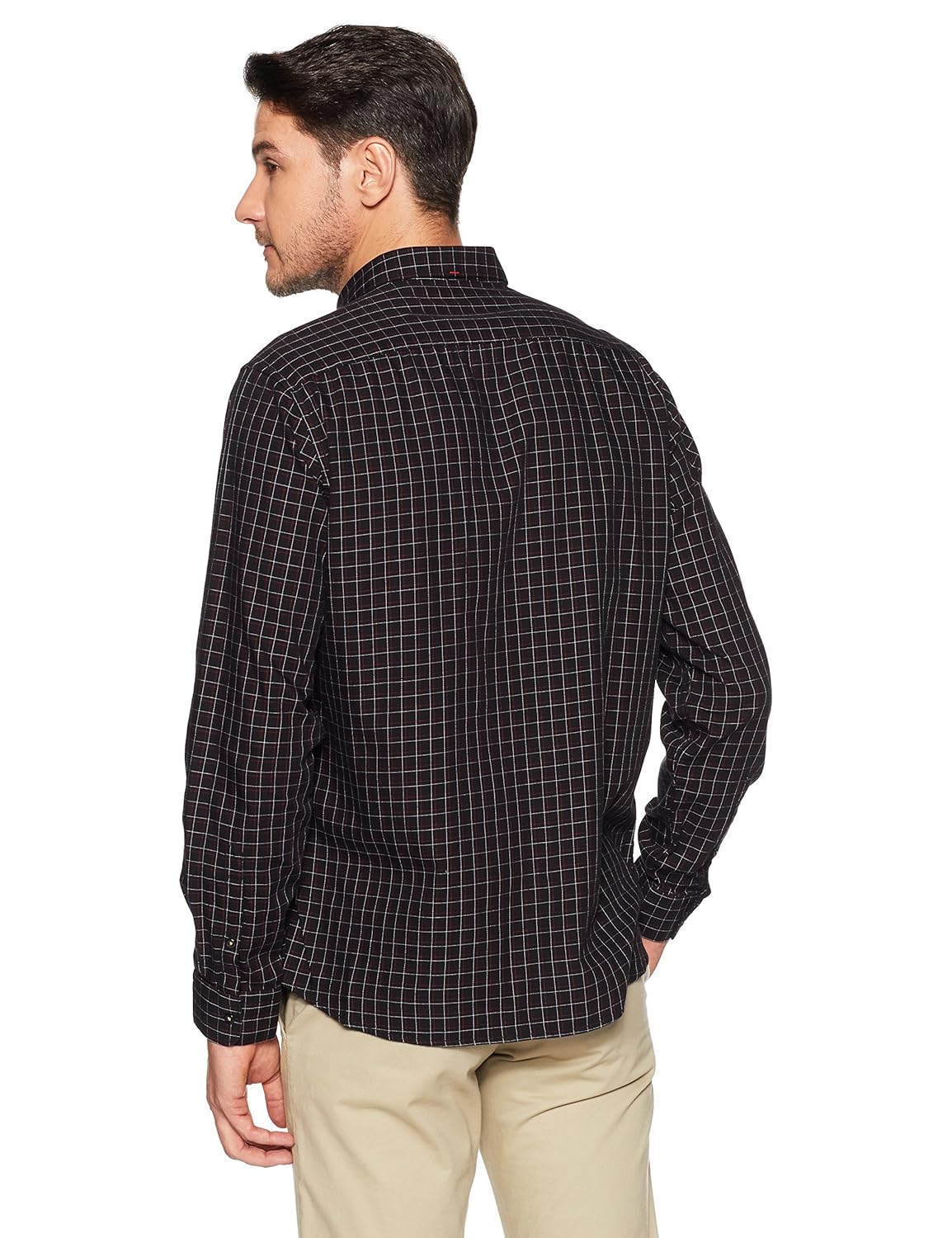 van heusen sport men's plain slim fit cotton casual shirt