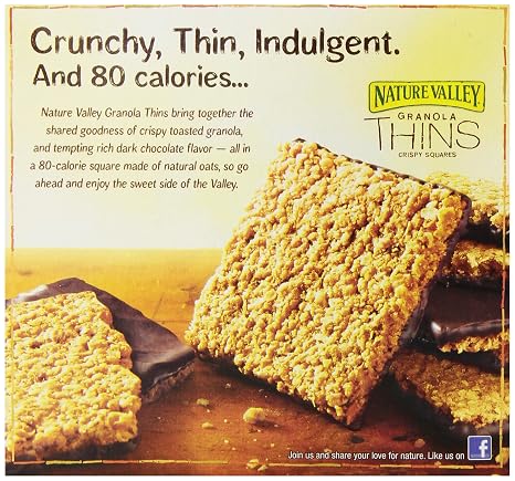 Nature Valley granola thins 80 calorie Dark chocolate crispy squares - 10 ct (016000418882)