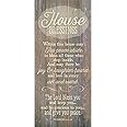 DEXSA House Blessing Wood Plaque - Made in the USA - 5.5"x12" - Classy Vertical Frame Wall Hanging Decoration | Within this house may His peace abide | Christian Family Religious Home Decor Saying