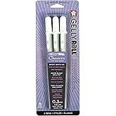 Sakura Gelly Roll Classic White 3 Pack, 05 Fine Pt., Opaque Gel Pens, Creamy Smooth Ink, Writes on Dark Paper