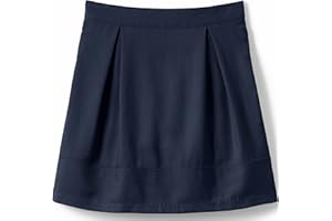 Lands' End School Uniform Girls Solid Pleated Skort Top of Knee