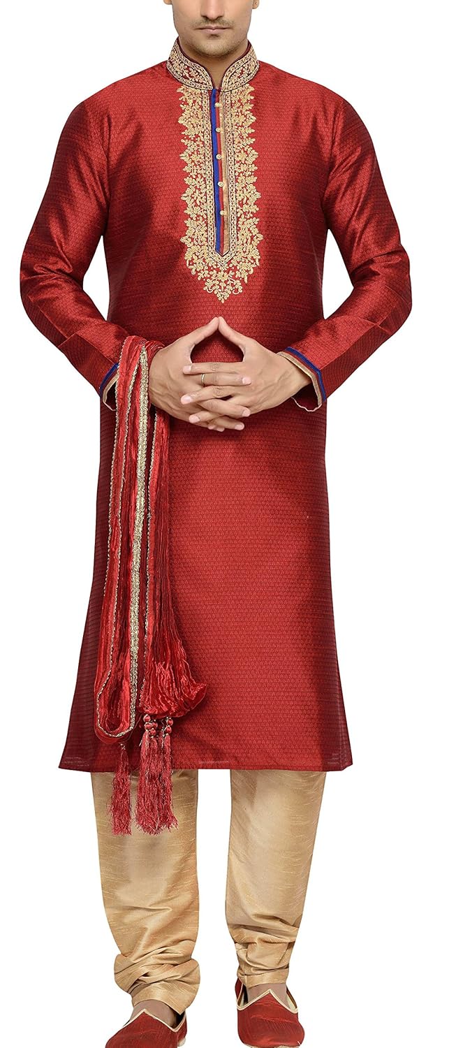 indian poshakh men's silk sherwani