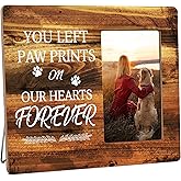 HODODAN Dog Memorial Picture Frame Gifts, Pet Loss Sympathy Gift Wooden Picture Frames, 4x6 inch Photo