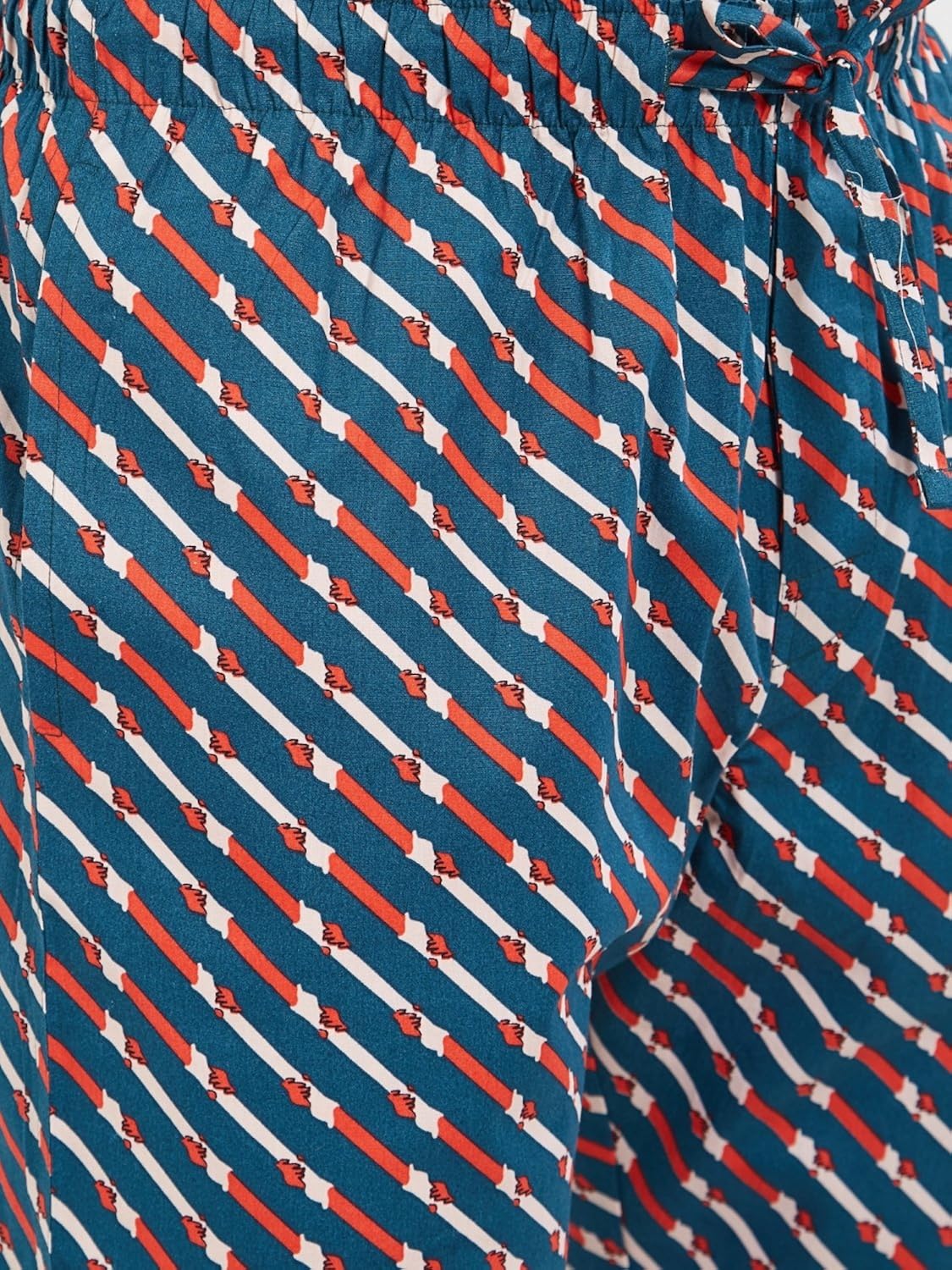 xyxx men's compact cotton printed pyjama-almond