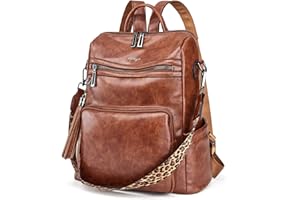 OPAGE Leather Backpack Purse for Women Fashion Tassel Ladies Shoulder Bags Designer Large Backpack Travel Bag