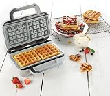Breville DuraCeramic Waffle Maker White Stainless Deep-Fill Removable Plates view 6