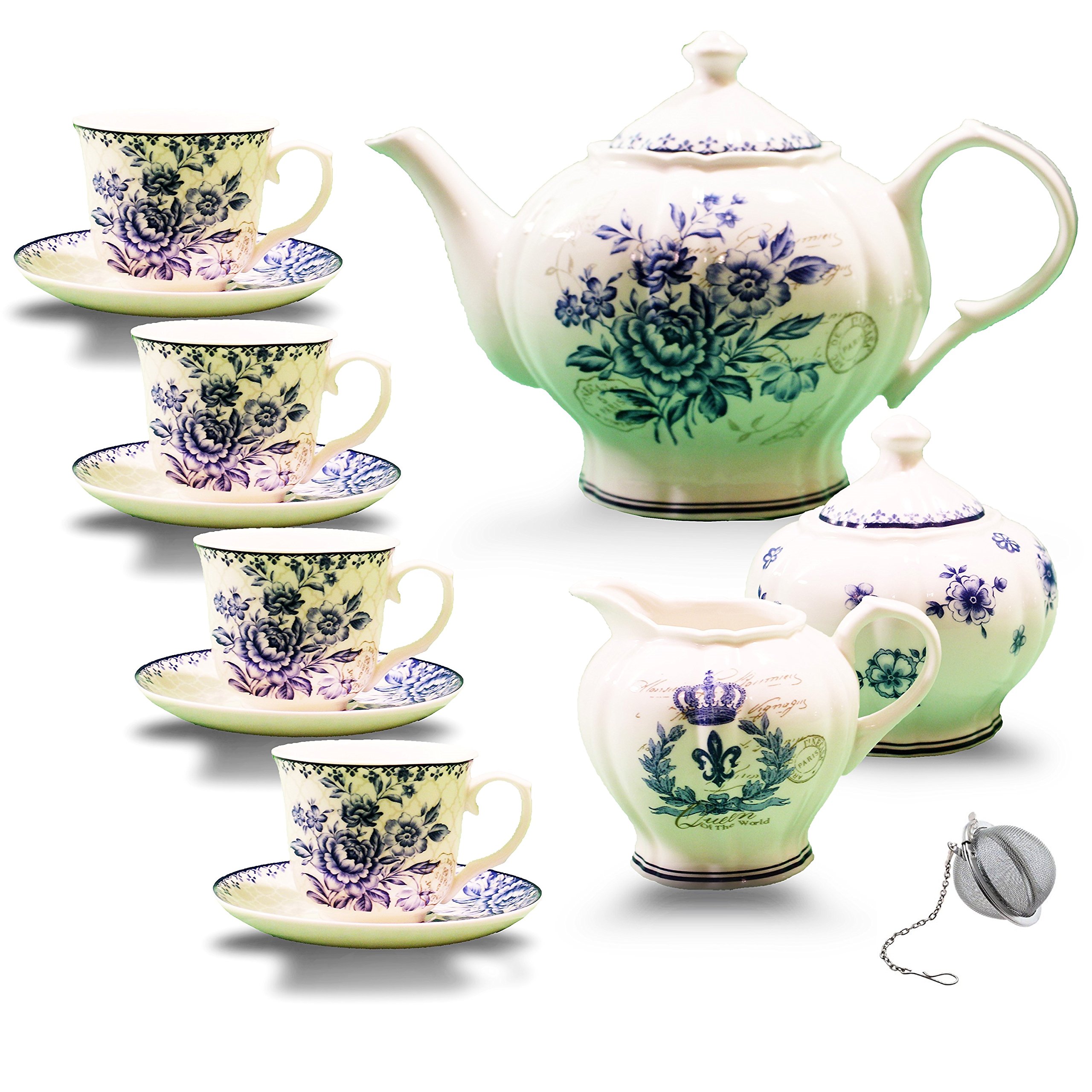 11piece China Tea Set (Blue Dream), China Tea Service, Tea Set For Adults, Tea eBay