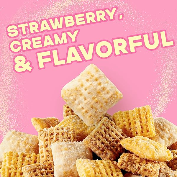 SIMPLY CHEX STRAWBERRY CRÈME FLAVORED SNACK MIX, FAMILY SIZE, 13.5 OZ