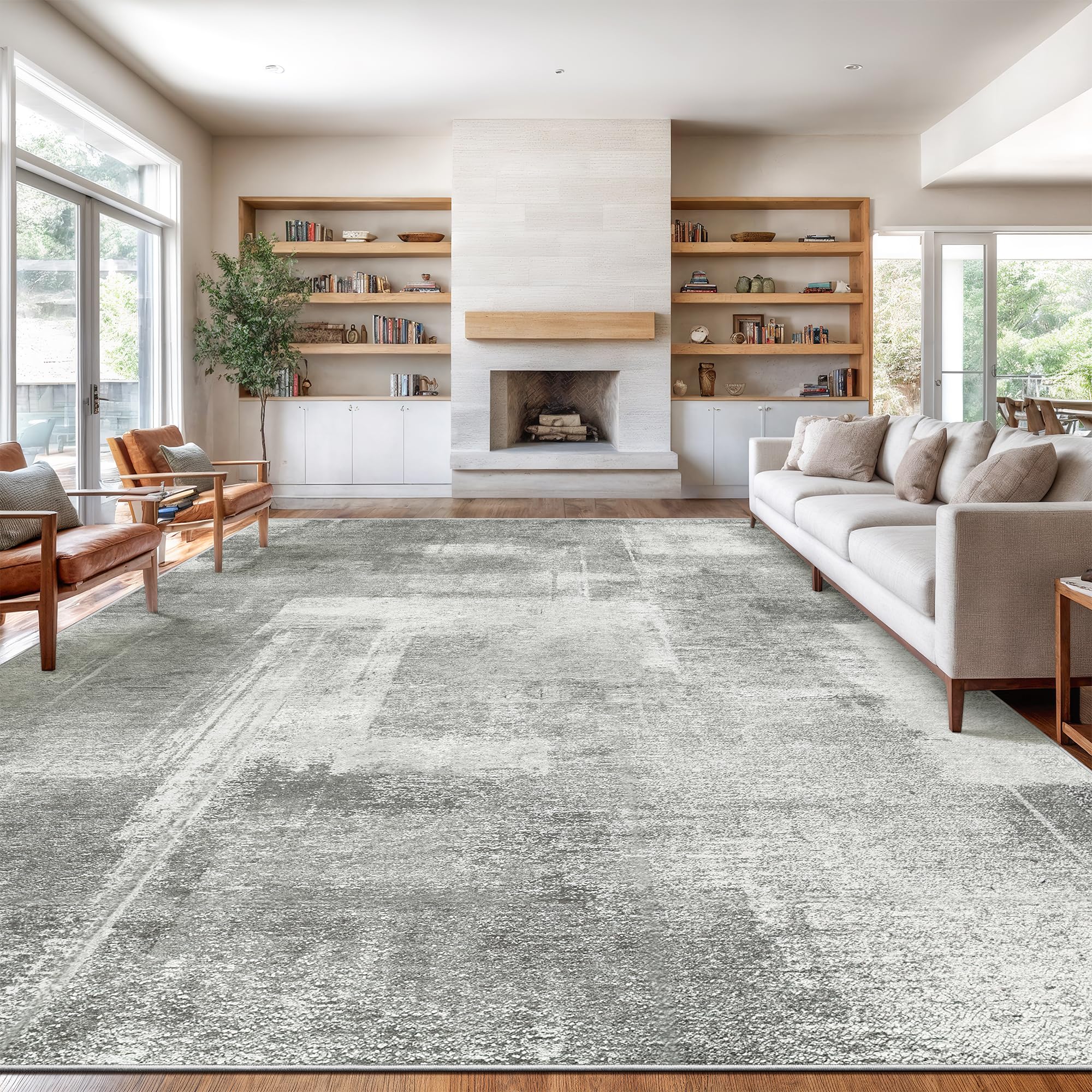 Photo 1 of *SIZE UNKNOWN* zesthome Unknown Dimensions Area/Runner Rug for Living Room, Non-Slip Backing Washable Rug, Modern Abstract Area/Runner Rug, Stain Resistant Rugs for Bedroom, Ultra-Thin Area/Runner Rug