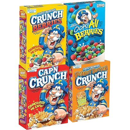 Amazon Com Quaker Cap N Crunch Breakfast Cereal 4 Flavor Variety Pack