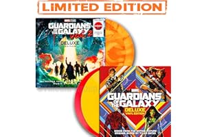 Guardians of the Galaxy Soundtrack Vol. 1 / Vol. 2 Collection Red & Yellow, Orange Swirl