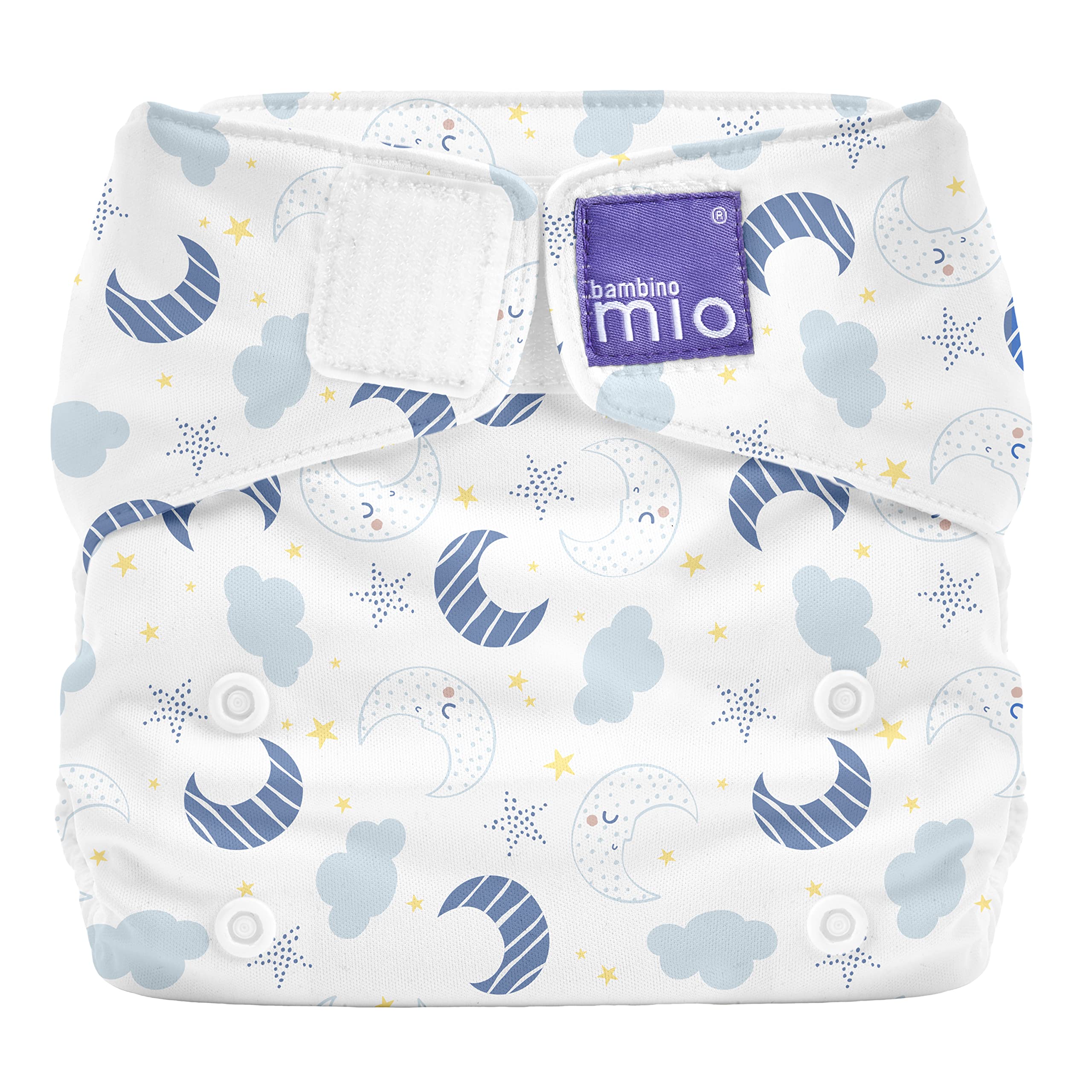 Bambino Mio, Miosolo Classic All-in-One Reusable Nappy, Eco Chemical Free Nappy (Magical Moon, One Size)