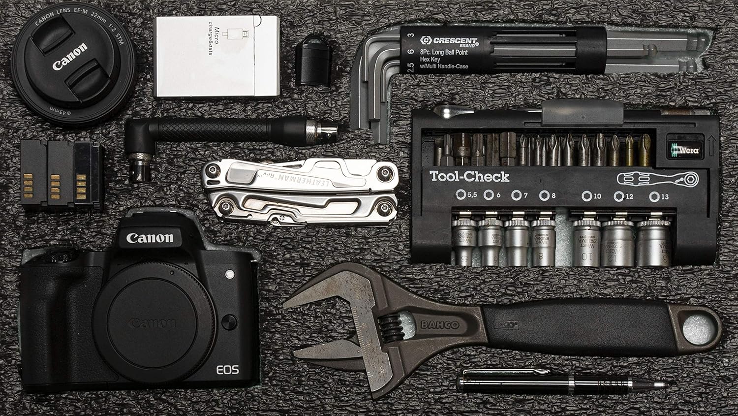 Kaizen & Custom Organisers Pack of 5 Shadow Foam Easy Peel Flight Cases