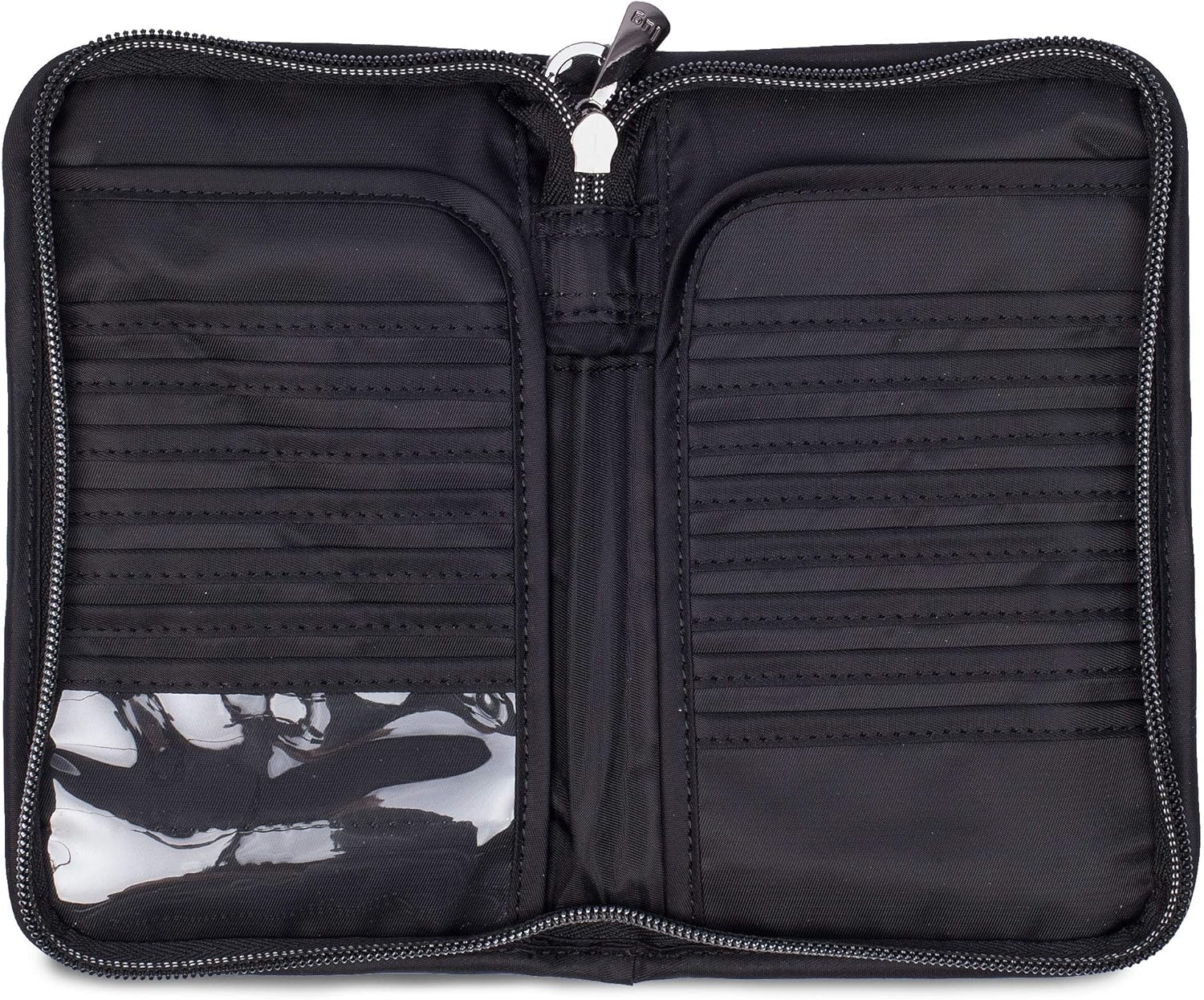  | Lug Tandem Zip SE Passport Wallet, Midnight Black, One Size | Passport Wallets