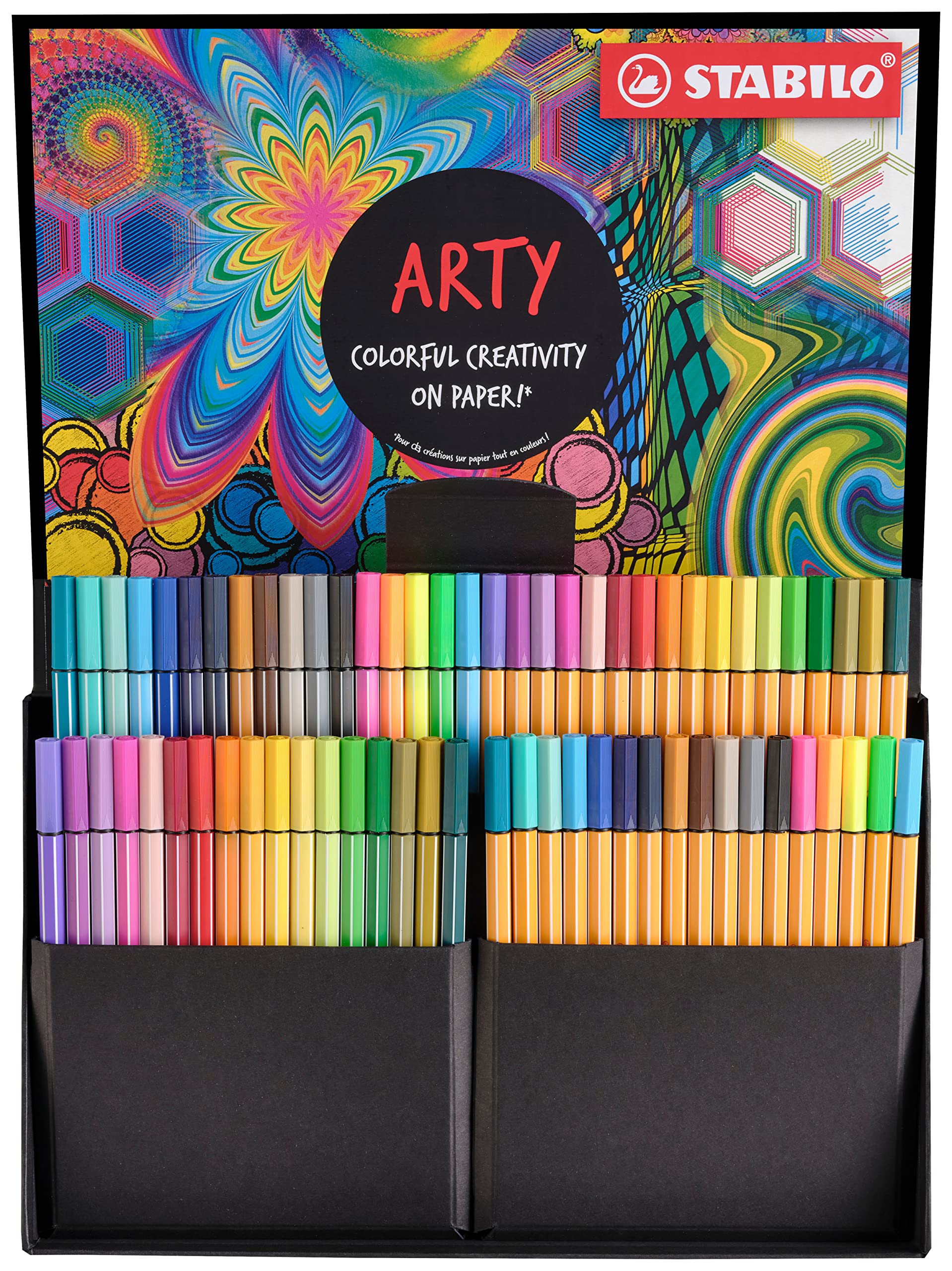 STABILO Creative Set - point 88 & Pen 68 - ARTY - Pack of 68 - Assorted Colours