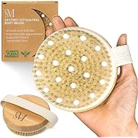 CSM Body Brush For Beautiful Skin - Solid Wood Frame & Boar Hair Exfoliating Brush To Exfoliate & Soften Skin, Improve Circul
