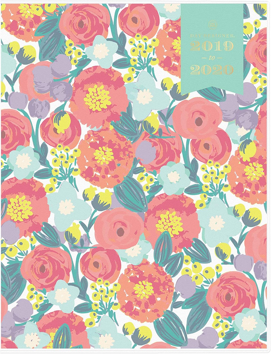 Day Designer for Blue Sky 2020-2021 Academic Year Monthly Planner, Flexible Cover, Stapled Binding, 8.5" x 11", Floral Sketch (120954) : Office Products