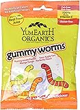YumEarth Organic Gummy Worms, Pomegranate Pucker, Sour Apple Tart, Mango Tango, Perfectly Peach 2.5 Oz(71G)