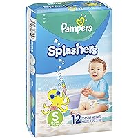 Pampers Splashers Swim Diapers Disposable Swim Pants, Small (13-24 lb), 12 Count
