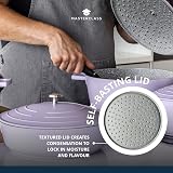 MasterClass Medium Casserole Dish with Lid 4 Litre Lavender Induction Oven view 6