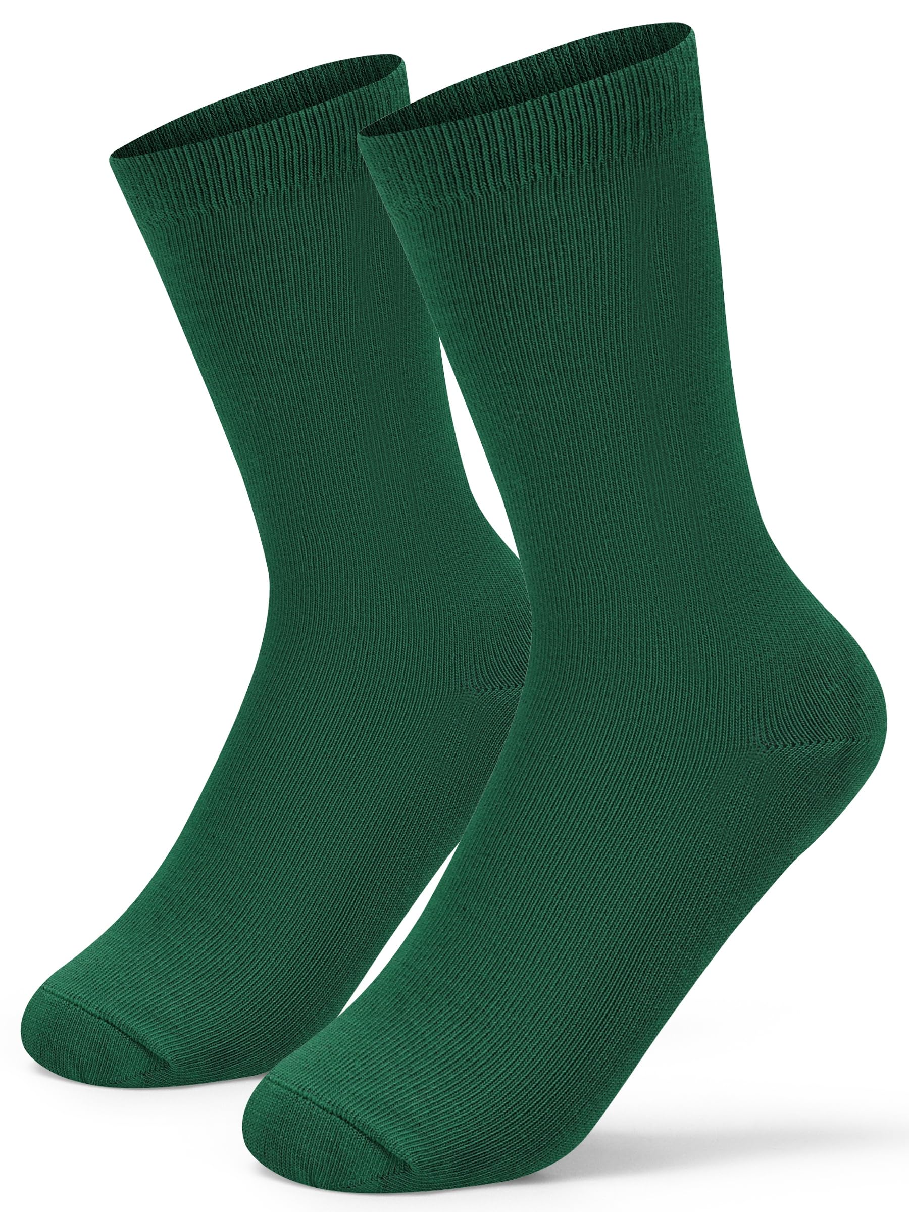Photo 1 of Forony Solid Combed Cotton Boys Dress Socks 6-8 Years Soft Skin Friendly Anti Odor Quick Dry Green