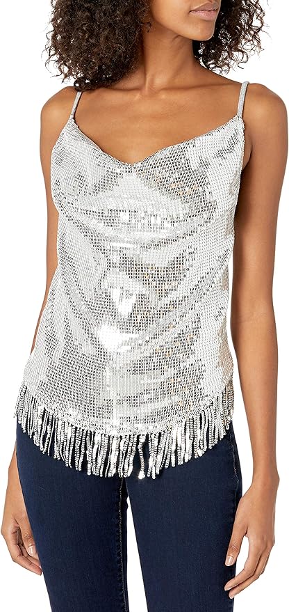 fringe sequin top