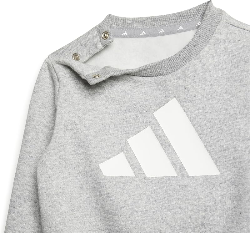 Unisex - Bimbi 0-24 Big Logo Essentials Jogger Track Suit, medium grey heather/white, 6-9 Months — foto 2 di 4