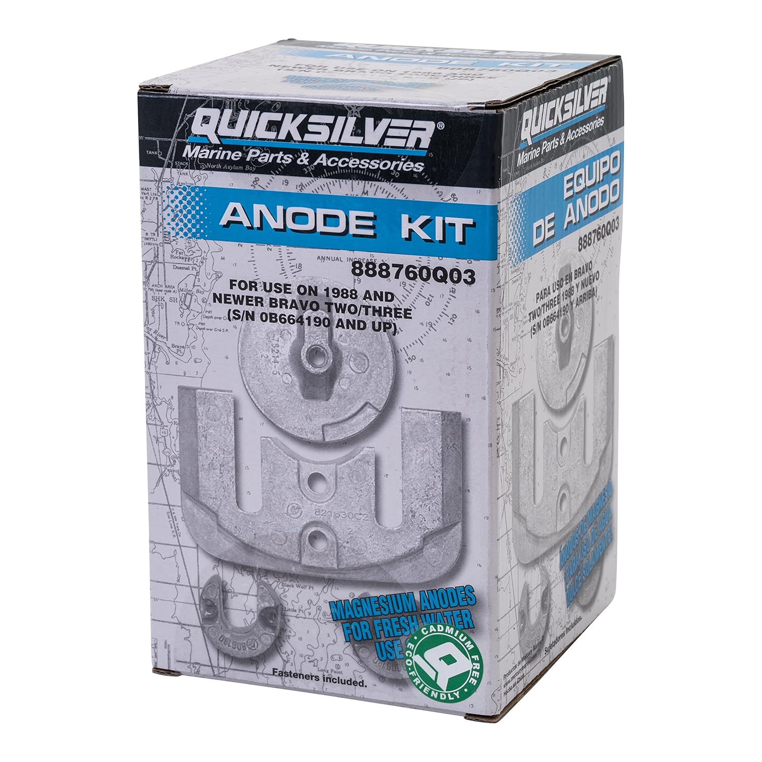 Amazon.com : Quicksilver 888760Q03 Magnesium Anode Kit - MerCruiser Bravo  II and Bravo III Drives : Boat Engine Spare Parts Kits : Sports & Outdoors