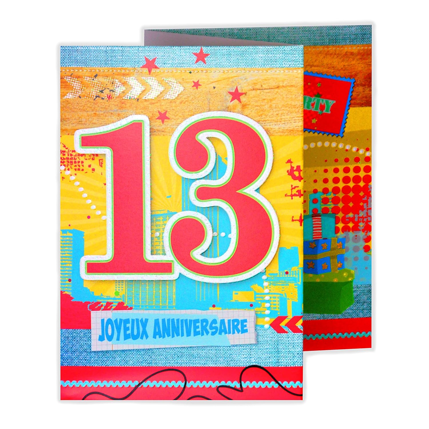 Afie 8114 Carte 3 Volets Joyeux Anniversaire 13 Ans Fournitures De Bureau Cartes Et Papier Cartonne Zwembaddebeemd Nl