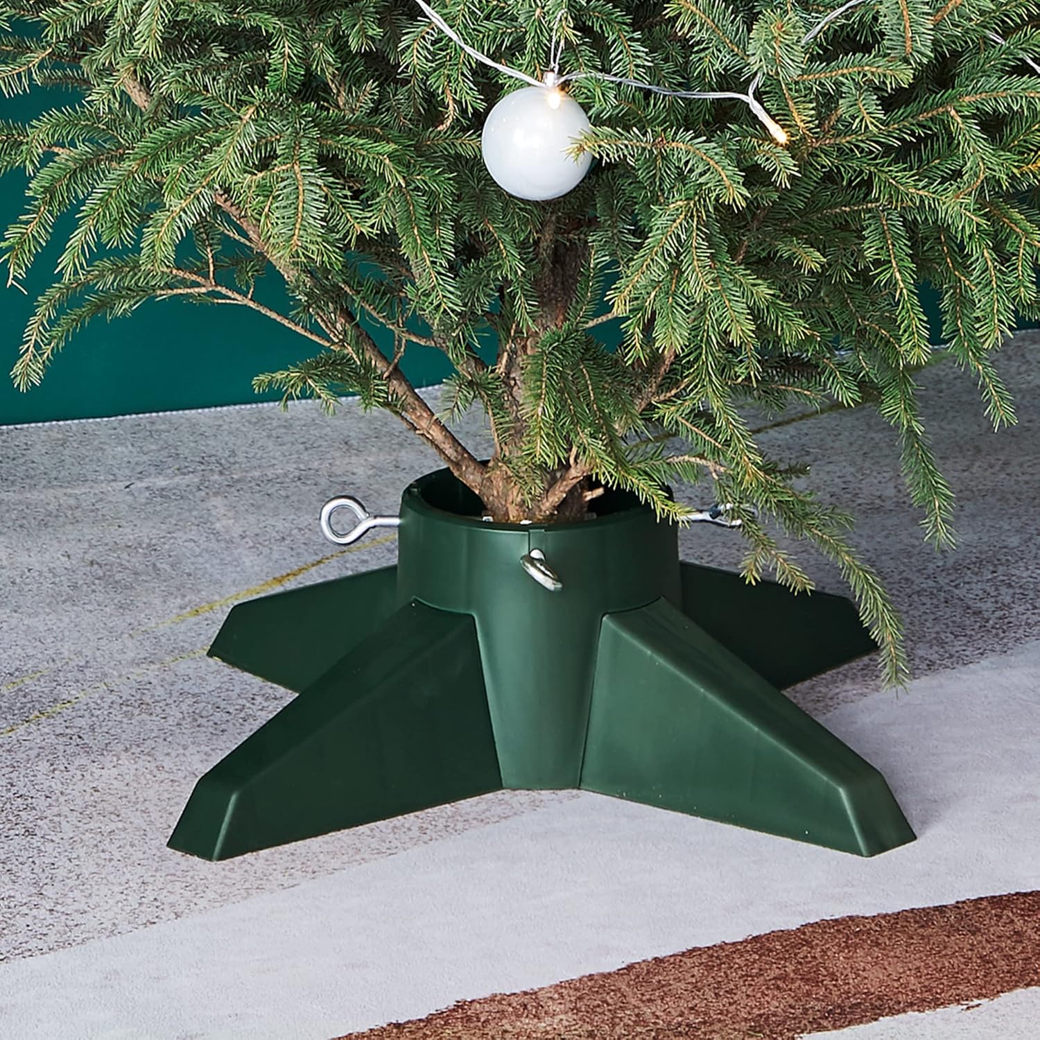 Tree Stands - Blissun Christmas Tree Stand, Xmas Tree Base Stand, Christmas Tree Holder for Real Trees, Fits up to 8FT Real and Artificial Trees, Green