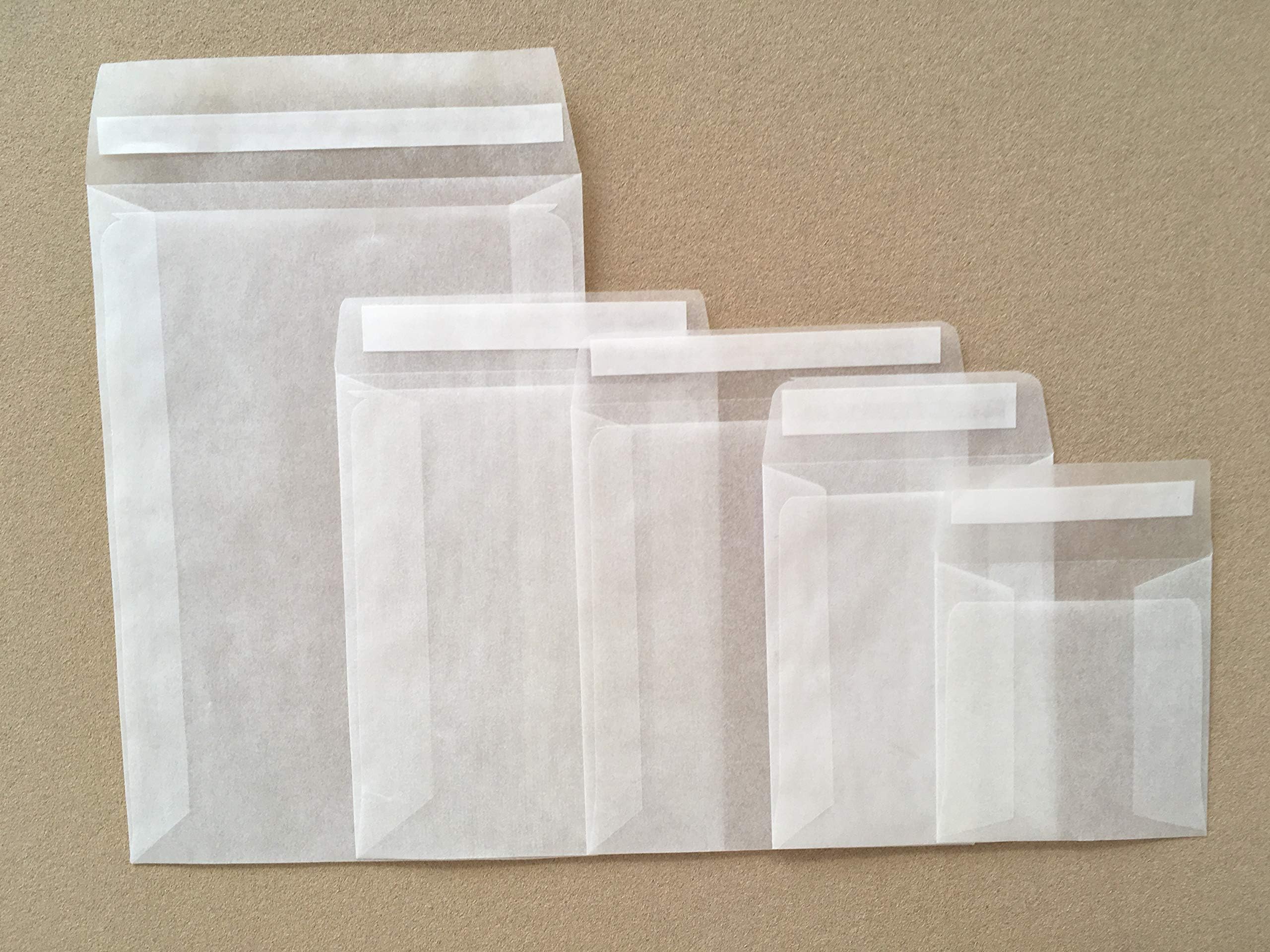 Glassine Peel and Seal Anti Static Envelope Bags 92mm x 68mm Pack 1000