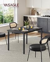 VASAGLE Dining Table 70 x 110 cm Industrial Ebony Black Ink Black KDT081B02 view 2