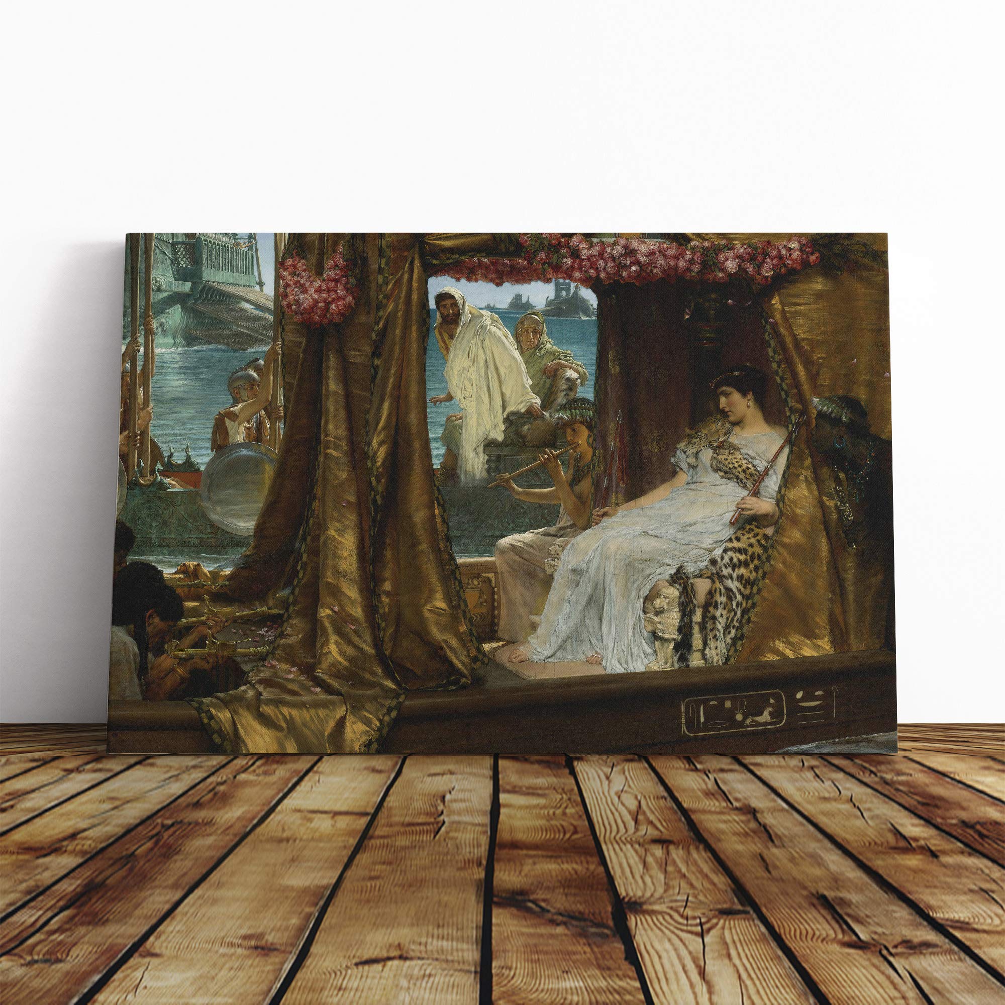 Lawrence Alma-Tadema Anthony and Cleopatra Canvas Print | Gallery Wrapped 30mm Frame Wall Art | 20x14 inches | Ready to Hang | Modern Picture | Living Room Bedroom Lounge Office