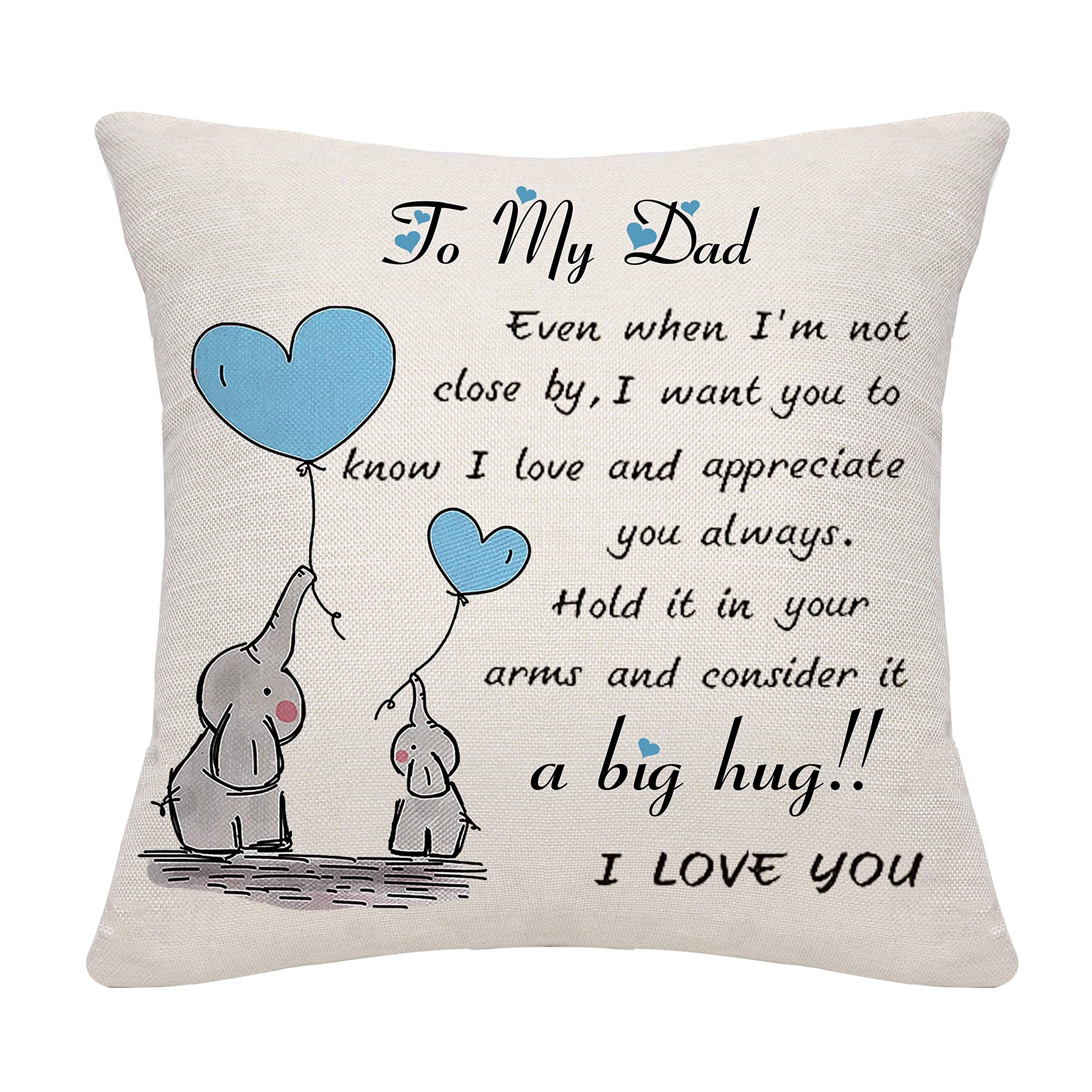 Bommex Dad Gifts from Daughter Son Cushion Cover Throw Pillow Cover Cushion Cover Thanksgiving Gifts (dad-2)