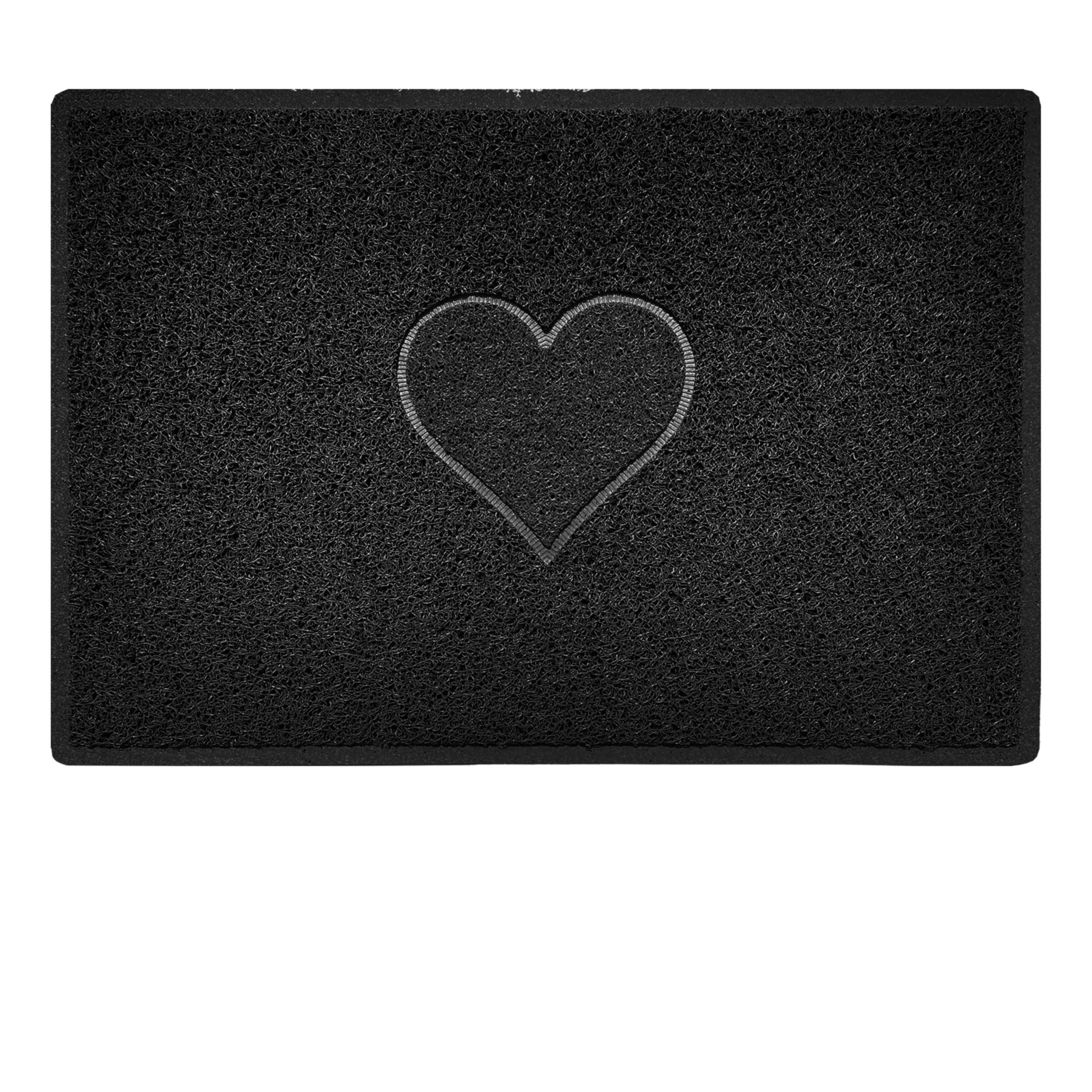 Nicoman Star Shape Embossed Entrance Door Mat Non Slip Dirt Trapper PVC Spaghetti Mat with Rubber Base, Jet Washable Quick Drying Doormat Indoor or Outdoor - (Large, Black, 90 x 60cm)